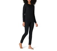 Amazon Essentials Set Pigiama a Nido d’Ape vestibilità Attillata, 2 Pezzi a Manica Lunga Donna, Nero, L