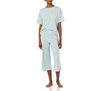 Amazon Essentials Set Pigiama da Donna in Maglia Jersey, Blu Polvere, XS