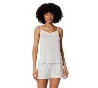 Amazon Essentials Set Pigiama in Misto Modal, Canotta con Pantaloncini Donna, Grigio Chiaro Puntinato, S