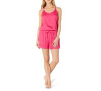 Amazon Essentials Set Pigiama in Raso con Canottiera e Pantaloncini Donna, Rosa Shocking, XS