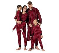 Amazon Essentials Set Pigiami Coordinati per la Famiglia, in Flanella, Vestibilità Comoda Uomo, Confezioni Multiple