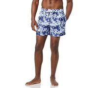 Amazon Essentials Shorts da Bagno da 13cm con Fodera Interna in Rete, Pantaloncini da Surf, Costume da Bagno per Nuoto e Spiaggia Uomo, Blu Marino Tie & Dye, L