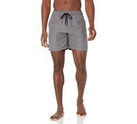 Amazon Essentials Shorts da Bagno da 18cm con Fodera Interna in Rete, Tasche, Chiusura con Coulisse Uomo, Carbone, L