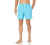 Amazon Essentials Shorts da Bagno da 18cm con Fodera Interna in Rete, Tasche, Chiusura con Coulisse Uomo, Blu Acqua, L