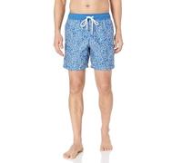 Amazon Essentials Shorts da Bagno da 18cm con Fodera Interna in Rete, Tasche, Chiusura con Coulisse Uomo, Sagoma Floreale, L