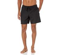 Amazon Essentials Shorts da Bagno da 18cm con Fodera Interna in Rete, Tasche, Chiusura con Coulisse Uomo, Nero, L