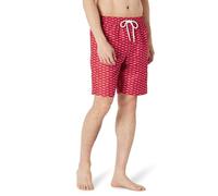 Amazon Essentials Shorts da Bagno da 23cm con Fodera Interna in Rete, Tasche, Chiusura con Coulisse Uomo, Lilla Rosso Crocodiles, L