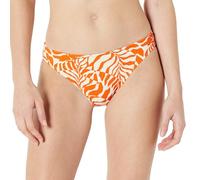 Amazon Essentials Slip Bikini Classico a Vita Bassa, Copertura Completa Donna, Arancio Ruggine Palme Astratte, 52