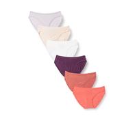 Amazon Essentials Slip Bikini in Cotone (Disponibile in Taglie Forti) Donna, Pacco da 6, Neutral Shades, 42