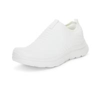 Amazon Essentials Sneakers Slip-on Leggeri in Maglia Unisex - Bambini e ragazzi, Bianco, 36 EU