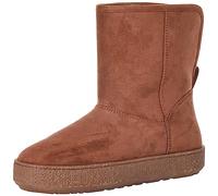 Amazon Essentials Stivale in shearling Donna, Castagna Micro Scamosciato, 40 EU