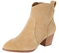 Amazon Essentials Stivaletti Western Con Tacco a Strati Donna, Tan, 38 EU