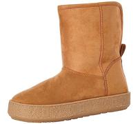 Amazon Essentials Stivaletto alla Caviglia in Shearling Donna, Tan Micro Scamosciato, 37 EU