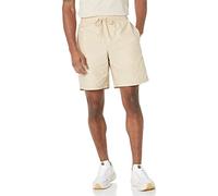 Amazon Essentials Stripe Drawstring Walk Short, Pantaloncini Uomo, Marrone (Khaki Kha), Taglia unica (Taglia Produttore: Small)