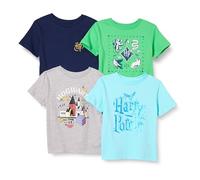 Amazon Essentials T-Shirt a Maniche Corte Bambini e ragazzi, confezione da 4, Hogwarts Di Harry Potter, 2 anni
