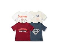 Amazon Essentials T-Shirt a Maniche Corte Bambini e Ragazzi, Pacco da 4, Metropolitana Di Superman, 10 anni