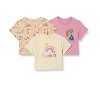 Amazon Essentials T-Shirt a Maniche Corte da Bambina, Confezione da 3, con distintivi, Unicorno, Wander, XL