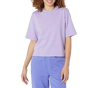 Amazon Essentials T-Shirt a Maniche Corte Squadrata e Comoda con Spalle scivolate in Cotone Biologico (Disponibile in Taglie Forti) Donna, Porpora, S