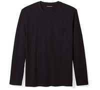 Amazon Essentials T-Shirt a Maniche Lunghe Regular Fit Uomo, Nero, L