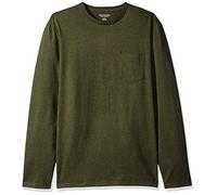 Amazon Essentials T-Shirt a Maniche Lunghe Regular Fit Uomo, Verde Oliva Puntinato, M