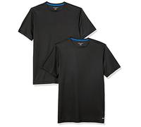 Amazon Essentials T-Shirt da Uomo, Active Performance Tech, Disponibile in Big & Tall, Confezione da 2, Nero, 6XL