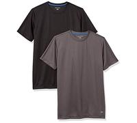 Amazon Essentials T-Shirt da Uomo, Active Performance Tech, Disponibile in Taglie Big & Tall, Confezione da 2