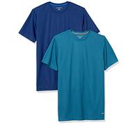 Amazon Essentials T-Shirt da Uomo, Active Performance Tech, Disponibile in Taglie Big & Tall, Confezione da 2