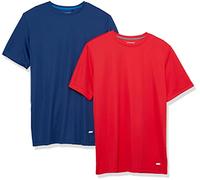 Amazon Essentials T-shirt da uomo, Active Performance Tech, disponibile in taglie Big & Tall, confezione da 2