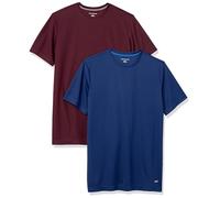 Amazon Essentials T-Shirt da Uomo, Active Performance Tech, Disponibile in Taglie Big & Tall, Confezione da 2