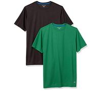 Amazon Essentials T-Shirt da Uomo, Active Performance Tech, Disponibile in Taglie Big & Tall, Confezione da 2