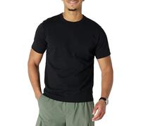 Amazon Essentials T-Shirt da Uomo in Cotone Pesante, vestibilità Comoda, Nera, S