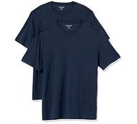 Amazon Essentials T-Shirt da Uomo Regular Fit a Maniche Corte Girocollo, Confezione da 2, Blu Navy, 3XL, Big Tall