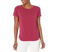 Amazon Essentials T-Shirt Girocollo Leggera da Donna Studio dalla vestibilità Comoda (Disponibile in Taglie Forti), Rosso Rubino, XXL