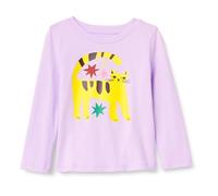 Amazon Essentials T-Shirt Maniche Lunghe Bambine e ragazze, Lilla Gatti, 2 anni