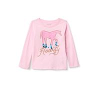 Amazon Essentials T-Shirt Maniche Lunghe Bambine e Ragazze, Rosa Pastello Howdy, 10 anni