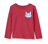 Amazon Essentials T-Shirt Maniche Lunghe Bambini e ragazzi, Rosso Scuro Cane, 10 anni