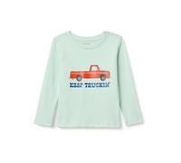 Amazon Essentials T-Shirt Maniche Lunghe Bambini e Ragazzi, Verde Menta Pallido Camion, 3 anni