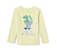 Amazon Essentials T-Shirt Maniche Lunghe Bambini e Ragazzi, Verde Pastello Dinosauro Pixel, 2 anni