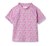 Amazon Essentials T-Shirt Rashguard a Manica Corta Bambine e Ragazze, Lilla Rosa Shocking Posey Floral, 8 Anni