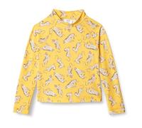 Amazon Essentials T-Shirt Rashguard a Manica Lunga Bambine e Ragazze, Giallo Drato Beige Leopardata, 10 Anni