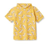Amazon Essentials T-Shirt Rashguard a Maniche Corte da Ragazza, Giallo Dorato Beige Leopardi, 2T