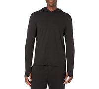 Amazon Essentials Tech Tech - Maglietta da uomo, a maniche lunghe, con cappuccio, taglia S, colore: Nero