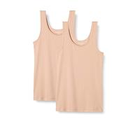 Amazon Essentials Top a Canotta Slim Donna, Pacco da 2, Beige, XL