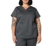 Amazon Essentials Top a Maniche Corte con Scollo a V dalla vestibilità Classica (Disponibile in Taglie Forti) Donna, Carbone, XXL Plus