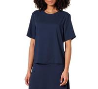Amazon Essentials Top a Maniche Corte in Georgette Regular Fit Donna, Blu Marino, M