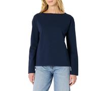 Amazon Essentials Top a Maniche Lunghe in 100% Cotone Pesante con Scollo a Barchetta e Vestibilità Comoda Donna, Blu Marino, S