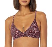 Amazon Essentials Top Bikini Classico con Sostegno Leggero Donna, Rosso Mattone Leopardata, 50