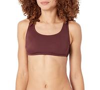 Amazon Essentials Top Corto da Mare con Scollo Rotondo Donna, Marrone Intenso, 48