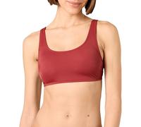 Amazon Essentials Top Corto da Mare con Scollo Rotondo Donna, Rosso Mattone, 52