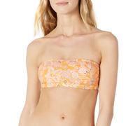 Amazon Essentials Top da Bagno a Fascia Donna, Giallo Multi Folk Floral, 44